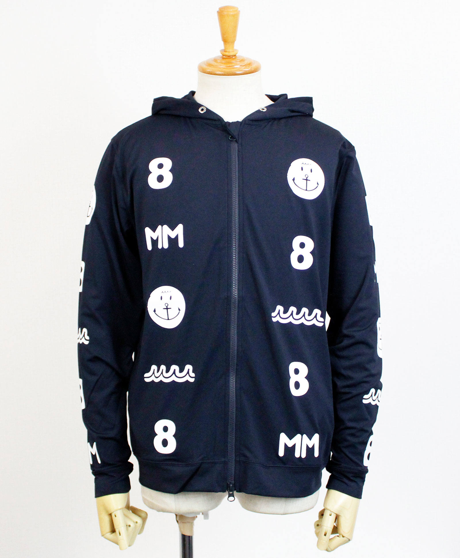 Muta Muta Marine ムータマリン レディース メンズ ラッシュパーカー ネイビー Arrangement Maverick Group Online Store